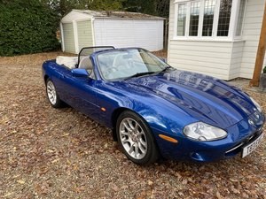 1999 Jaguar XK8 Convertible, Blue with cream leather For Sale