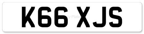 K66 XJS cherished number For Sale