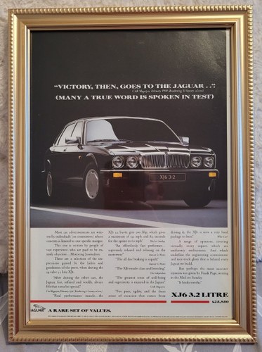 1975 Original 1991 Jaguar XJ6 Framed Advert For Sale