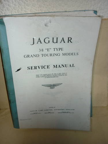1960 E Type Workshop Manual VENDUTO