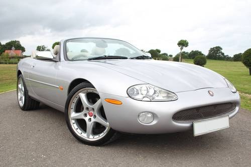 2001 Jaguar XKR Convertible, Platinum Silver, Low Mileage!!  For Sale