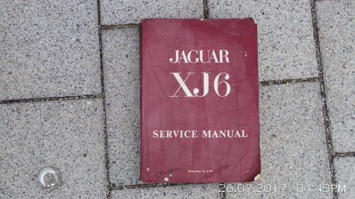 Jaguar XJ6 workshop manual SOLD