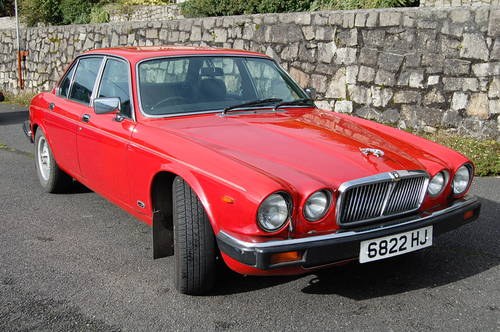 1983 Jaguar XJ 12 HE Series III, Auto, Signal Red, Black Leather  For Sale by Auction