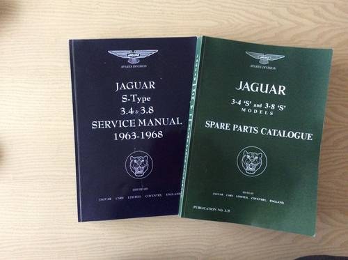 1963 Jaguar Service Manual, Parts Catalogue In vendita