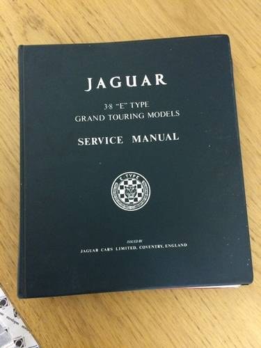 E Type Workshop Manual 3.8 and 4.2  SOLD