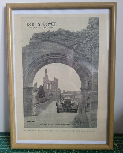 1964 Original 1939 Rolls-Royce Framed Advert For Sale