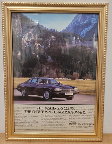 Original 1985 Jaguar XJS Framed Advert For Sale
