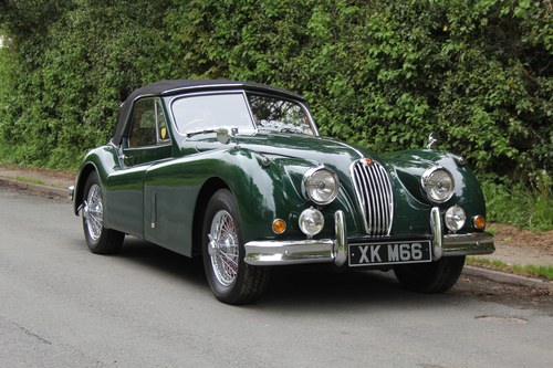 1955 Jaguar XK140 DHC - Matching No's,25k miles touring in Europe For Sale
