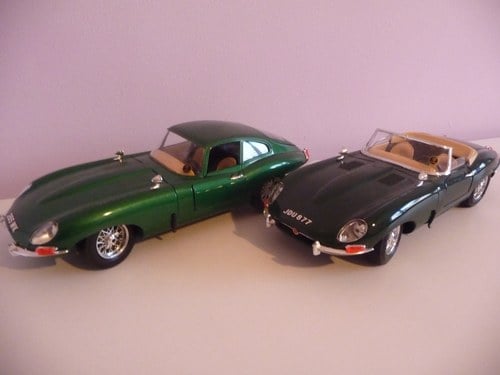 Two stunning E-Type Jaguar Models - Scale 1:18 - 20GBP EACH For Sale