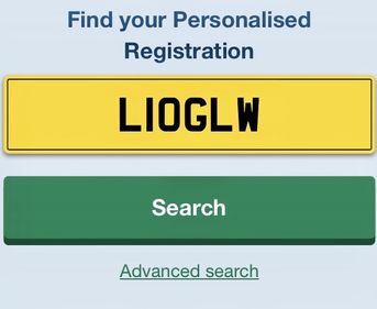 Picture of L10GLW Personal Private number plate