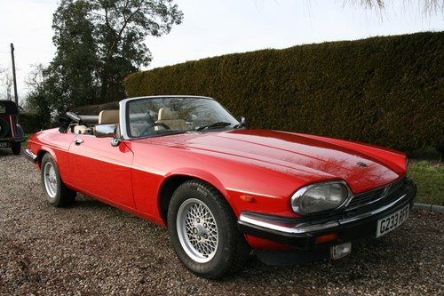 1990 Jaguar XJS V12 Convertible. Signal Red ,Cream Leather .FSH Kaufen Bei