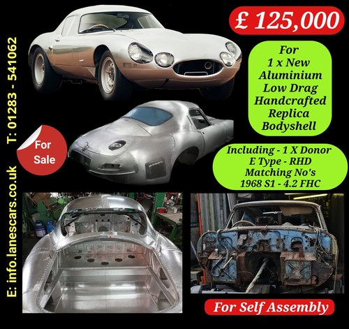New Alloy - Low Drag Bodyshell & Donor E Type - For Sale