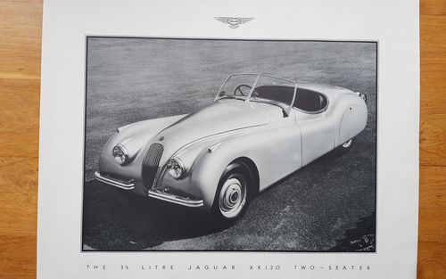1950 Jaguar XK120 showroom poster (picture 1 of 6)