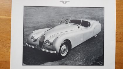 1950 Jaguar XK120 showroom poster