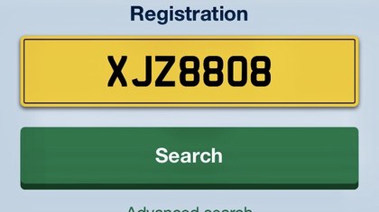 Number plate for Jaguar X308 XJ8    XJZ 8808