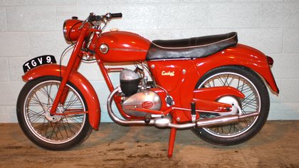 A 1962 James Cadet 150cc motorcycle