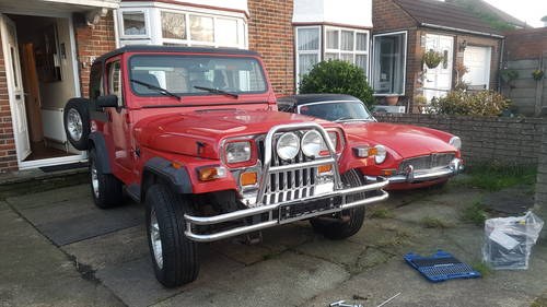 1991 Left hand drive jeep wrangle need repair For Sale