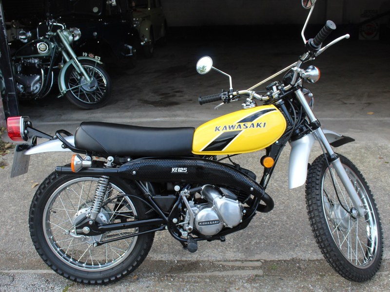 1975 Kawasaki KE 125 cc Two Stroke Trail Bike , SHOW