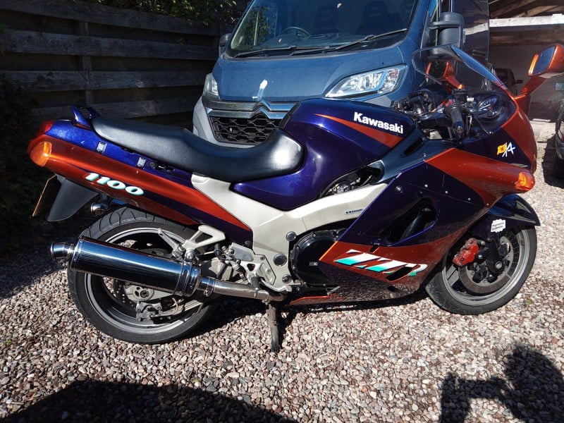 1993 Kawasaki ZZR 1100 Multicolorido Manual, velocidades em