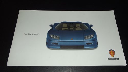 Picture of koenigsegg cc supercar original sales brochure