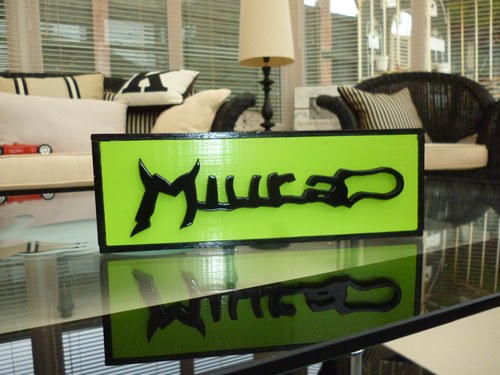 2018 Lamborghini Miura Desk Sign VERKOCHT