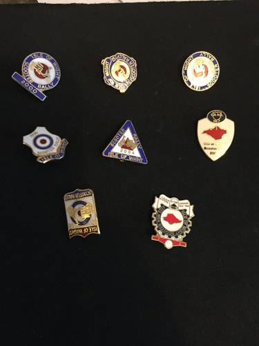 1967 Isle of White Scooter rally badges x 8 For Sale