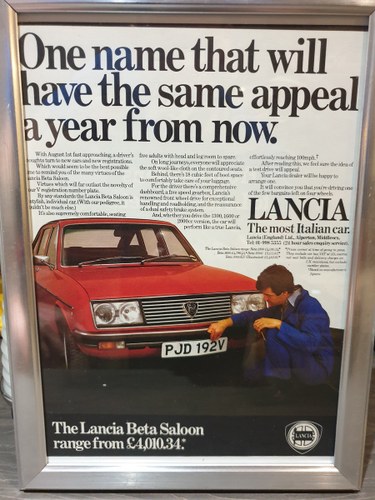 1979 Lancia Beta Saloon Advert Original  For Sale