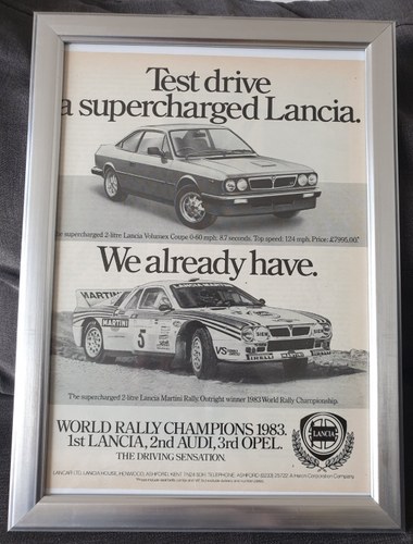 1983 Original Lancia Volumex Coupé advert In vendita