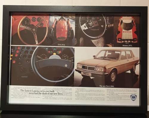 Original 1981 Lancia Trevi Framed Advert For Sale