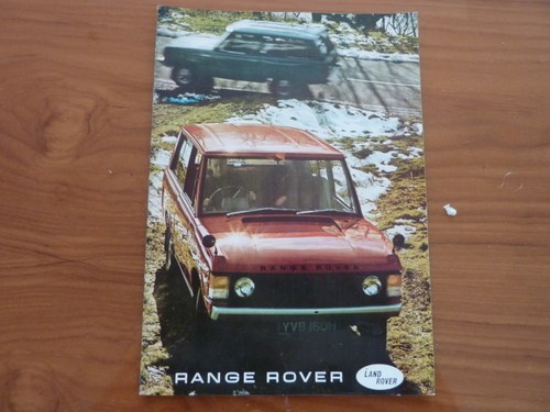 Range Rover Original sales Publication No 788/A VENDUTO