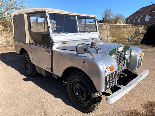 1952 Series One 80in soft top +alloy bulkhead For Sale