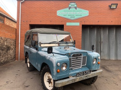 1972 Land Rover series 3 soft top blue patina swb petrol For Sale
