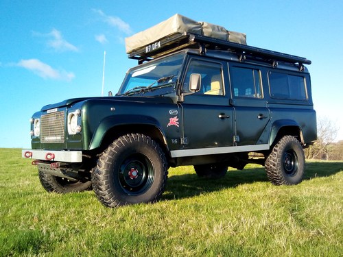1997 land Rover 110 defender County camper over lander rebuilt For Sale