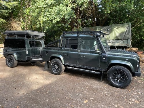 2007 Land Rover Defender 110XS with camping trailer For Sale