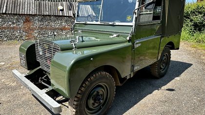 superb 1950 land rover series 1 80in lights behind grille