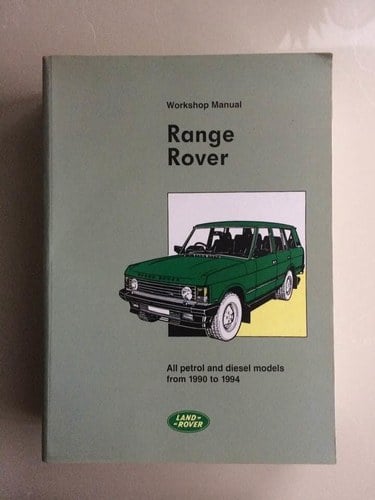 Range Rover workshop manual 1990-94 In vendita