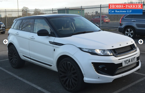 2014 Land Rover Range Rover Evoque 45,095 miles for auction 25th For Sale by Auction
