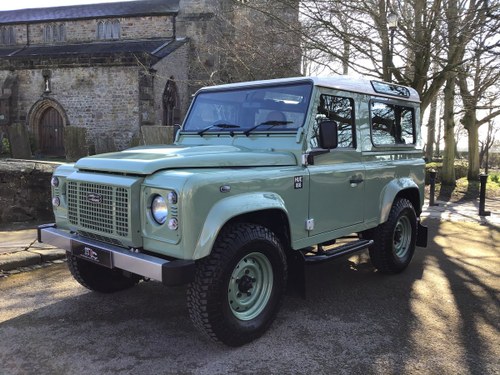 2015 LAND ROVER DEFENDER HERITAGE EDITION, 90 STATION WAGON. SOLD