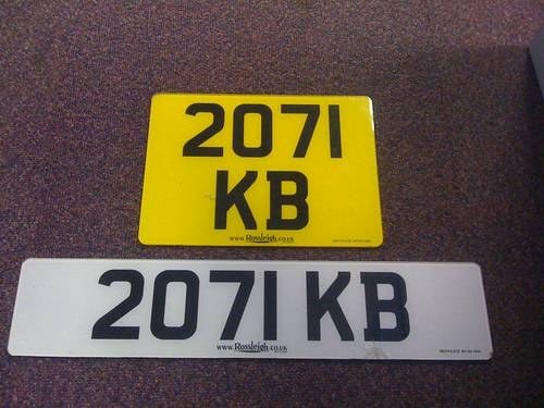 2071 KB number plate for sale In vendita