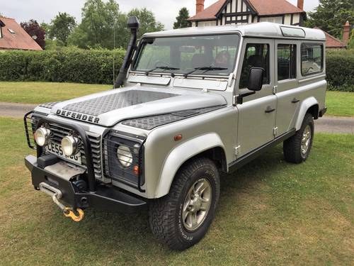 2005 05/55 Defender 110 TD5 station wagon 'silver' edition+aircon SOLD