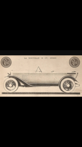 1926 Le Zebre Tipe Z Serie 4 cabriolet