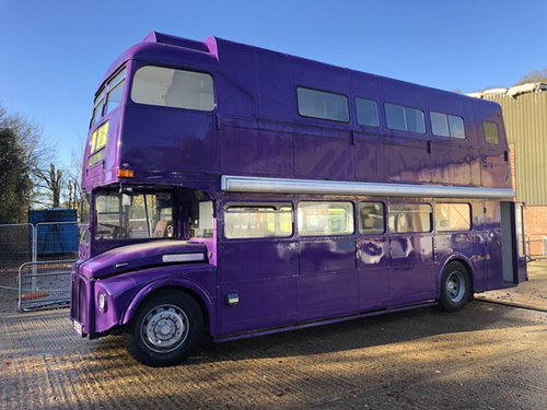 1966 Routemaster Bus with awinig and meeting area with a TV SOLD