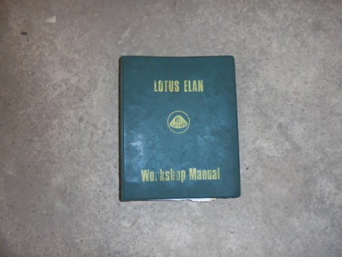 Lotus Elan Workshop Manual In vendita