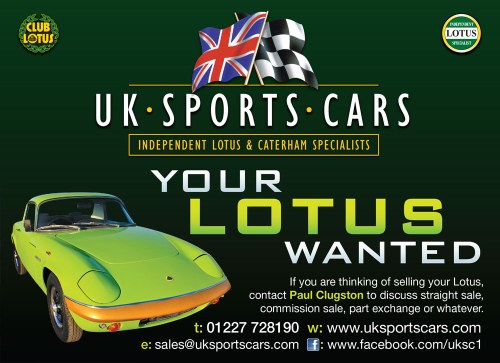 Lotus Elans Wanted - Any Age – Condition – Model – Mileage