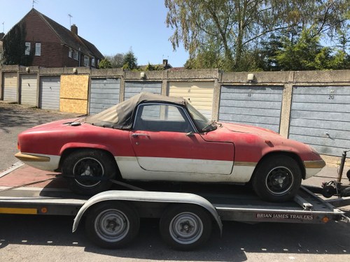 1972 LOTUS ELAN SPRINT D.H.C RED/WHITE/GOLD ** UNRESTORED ** VENDU