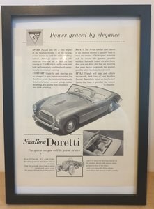 1976 Original 1954 Swallow Doretti Framed Advert  In vendita