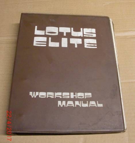 1974 Genuine Lotus Elite Workshop manual, For Sale