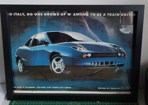 1979 Original 1996 Fiat Coupe Framed Advert For Sale