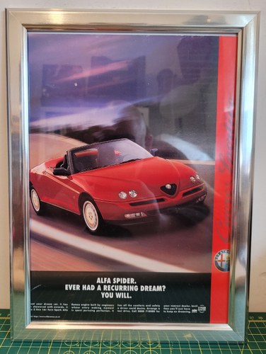 1990 Original 1998 Alfa Romeo Spider Framed Advert In vendita