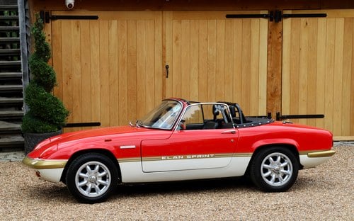 Lotus Elan Sprint dhc, 1972. Gold-Leaf Team Lotus colours. For Sale